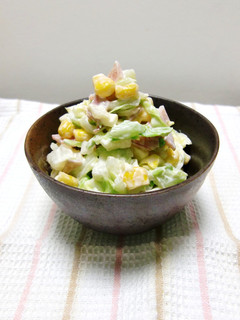 懐かしい給食の味♡キャベツとハムのサラダ-レシピのメイン写真
