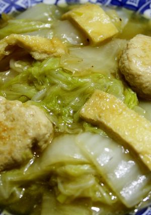 優しい味！白菜鶏ひき肉油揚げの中国風煮物-レシピのメイン写真