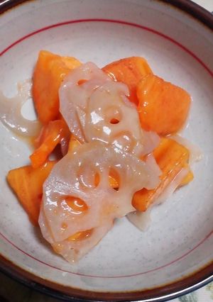 柿とレンコンのサラダ-レシピのメイン写真