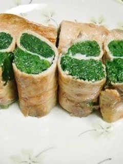 ほうれん草にしゃぶしゃぶ肉をまきました-レシピのメイン写真