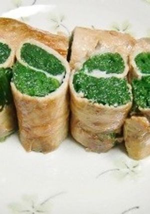 ほうれん草にしゃぶしゃぶ肉をまきました-レシピのメイン写真