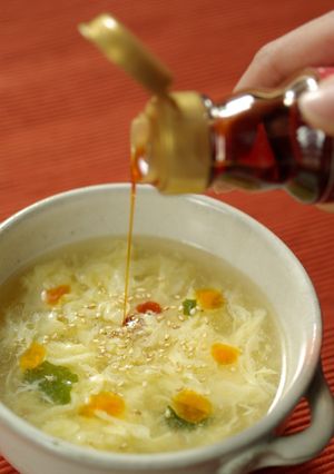 ごま油香るふわふわ卵のあったかスープ-レシピのメイン写真