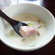 ベーコンと長ネギのあったかミルクスープ