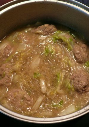 簡単☆白菜と肉団子の煮物☆春雨入り-レシピのメイン写真