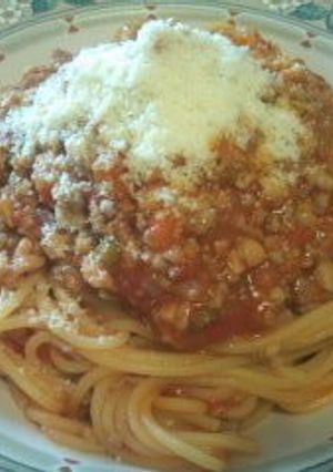 具だくさんのミートソースパスタ-レシピのメイン写真