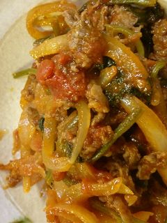 薄切り牛肉と野菜のトマト煮込み-レシピのメイン写真