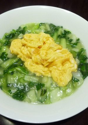 うち中華~チンゲン菜の塩炒め×中華卵がけ-レシピのメイン写真
