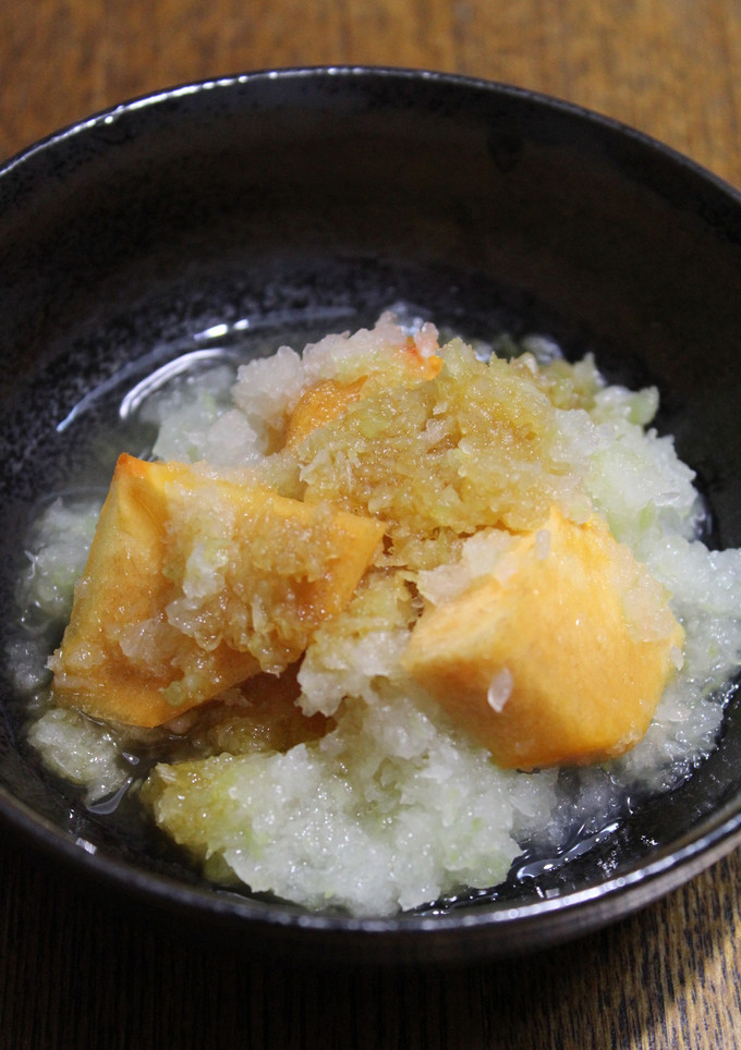 簡単！おろし大根と柿の酢醤油かけ-レシピのメイン写真