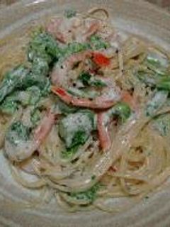 エビと菜の花のヨーグルトパスタ-レシピのメイン写真