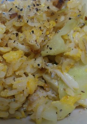 キャベツとしらすと蟹のチャーハン-レシピのメイン写真