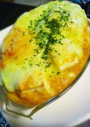 はんぺんのとろろグラタン。めんつゆだけ。-レシピのメイン写真