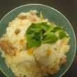 里芋と豚ばら肉の炊き込みご飯!