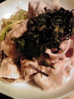 豚しゃぶで☆塩昆布と大葉の和え物-レシピのメイン写真