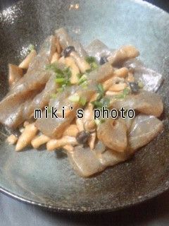 きのことこんにゃくの味噌煮-レシピのメイン写真