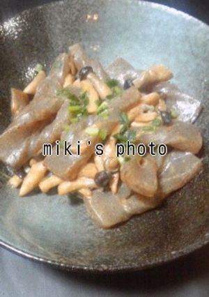 きのことこんにゃくの味噌煮-レシピのメイン写真