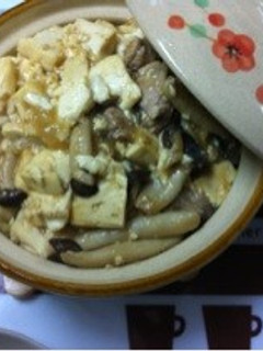 土鍋ごはん♪レタスごはんと豆腐あんかけ-レシピのメイン写真