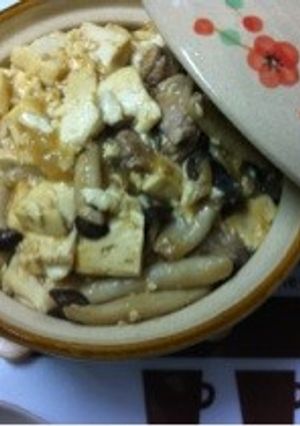 土鍋ごはん♪レタスごはんと豆腐あんかけ-レシピのメイン写真
