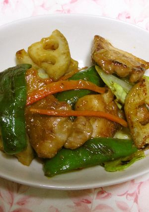 豚バラ肉とれんこんのオイスターソース炒め-レシピのメイン写真