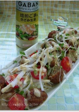 肉団子で和風サラダ-レシピのメイン写真