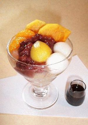 秋のかきくりあんみつ-レシピのメイン写真