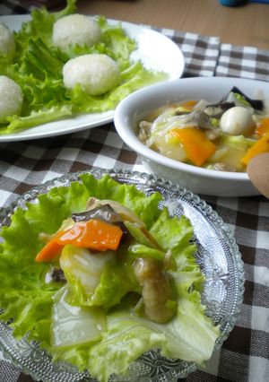 パーティにも♪一口中華丼~レタス包み-レシピのメイン写真