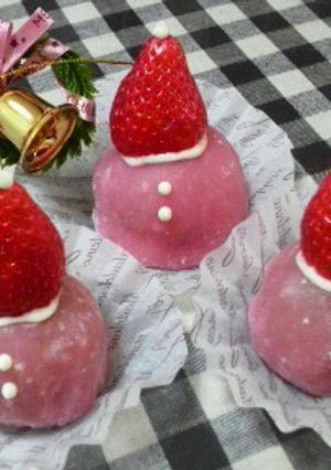 簡単♪サンタのいちご大福-レシピのメイン写真