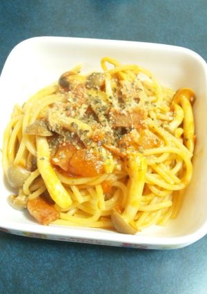酸味をとばして☆トマトソースパスタ♪-レシピのメイン写真