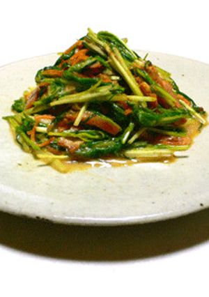 水菜とおかひじきとベーコンの和え物-レシピのメイン写真