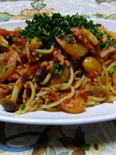 きのこたっぷりトマトのパスタ-レシピのメイン写真