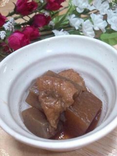 鶏皮のモツ煮風-レシピのメイン写真