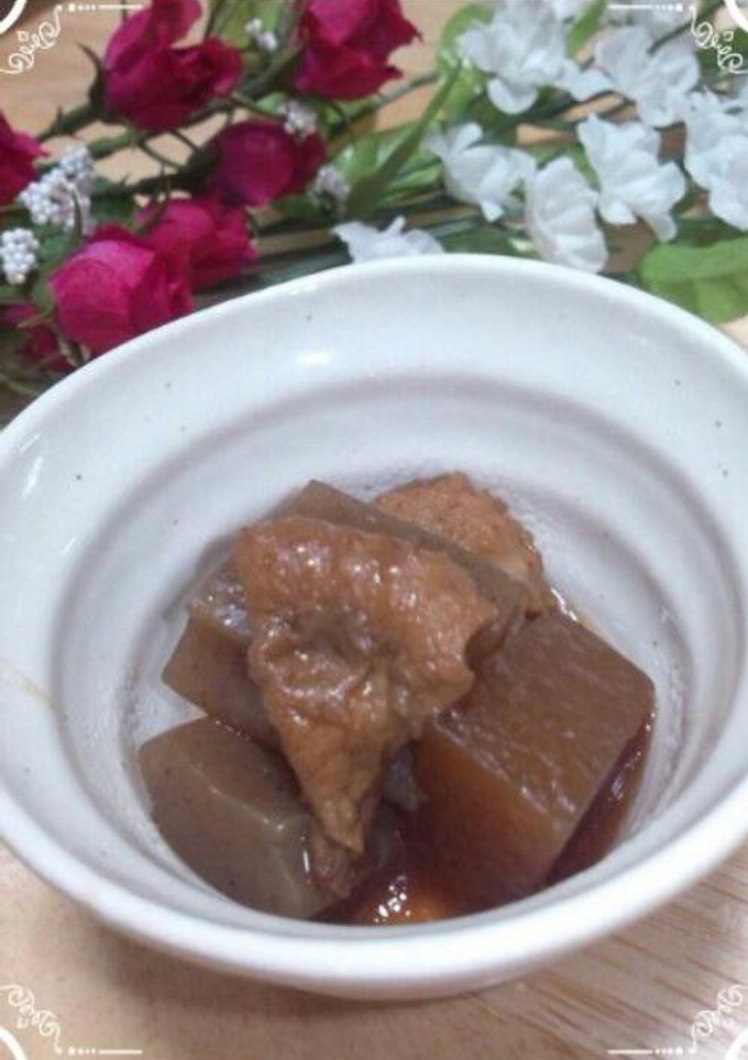 鶏皮のモツ煮風-レシピのメイン写真