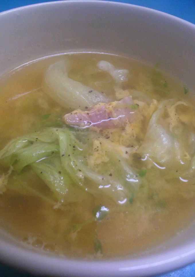 レタスとふわふわ卵のスープ-レシピのメイン写真