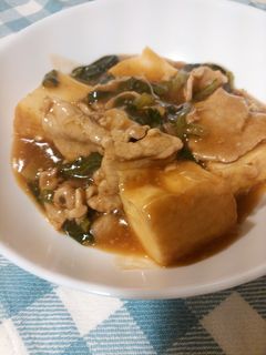 厚揚げと豚肉のオイスターソース炒め煮-レシピのメイン写真