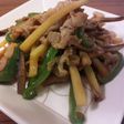 サツマイモで作った青椒肉絲