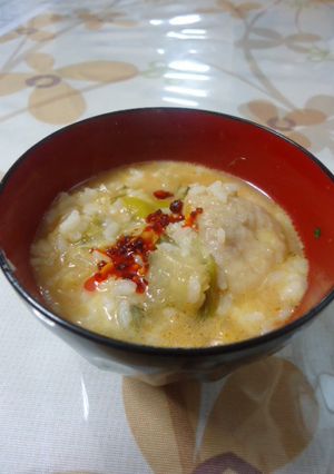 鍋が余ったら☆レンジ雑炊-レシピのメイン写真
