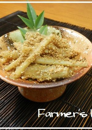 【農家のレシピ】たたきゴボウの酢醤油和え-レシピのメイン写真