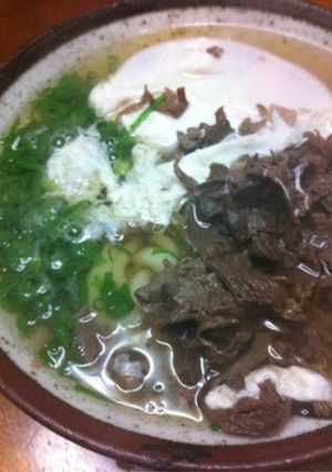 甘辛煮の肉玉うどん・関西風だしで美味-レシピのメイン写真