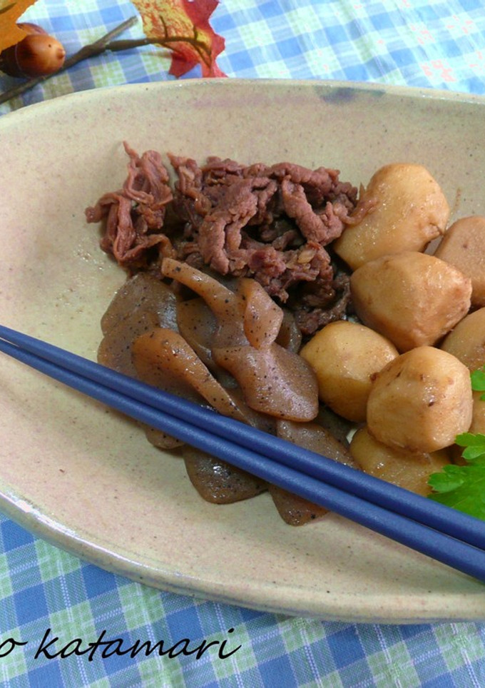 自炊生活応援　牛肉とサトイモの煮物-レシピのメイン写真
