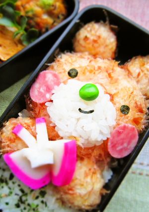 お弁当に♪かまぼこ蝶々（飾り切り）-レシピのメイン写真