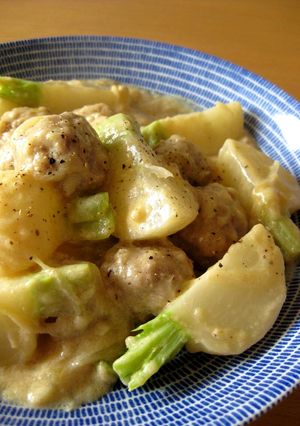 かぶと肉団子のミルク煮-レシピのメイン写真