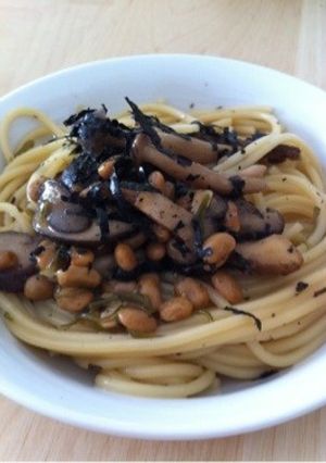 納豆とめかぶのネバネバ パスタ♪-レシピのメイン写真