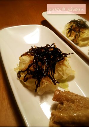 キャベツと塩こんぶの重ね蒸し-レシピのメイン写真