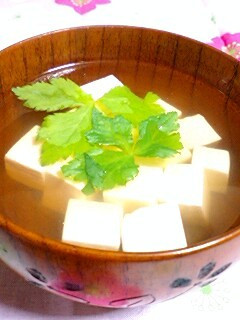 豆腐と三つ葉のシンプルお吸い物♡-レシピのメイン写真