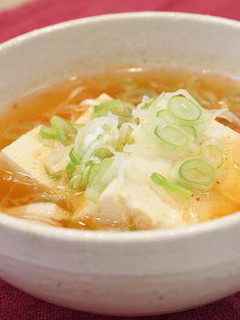 豆腐とねぎのピリ辛スープ-レシピのメイン写真