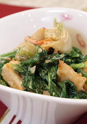 鶏肉と春菊とキムチの味噌マヨ和え-レシピのメイン写真
