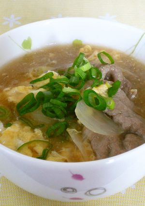 やわらか牛肉＆ふわふわ卵の中華スープ-レシピのメイン写真