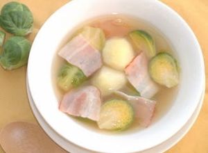 ベーコンと芽キャベツの簡単あったかスープ-レシピのメイン写真