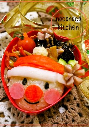 アンパンマンのサンタさん＊キャラ弁＊-レシピのメイン写真