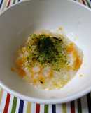 離乳食中期＊にんじん粥青のりがけ