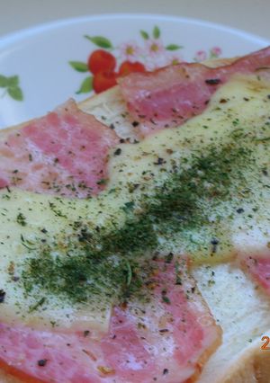バランス朝食☆ベーコンチーズトースト-レシピのメイン写真
